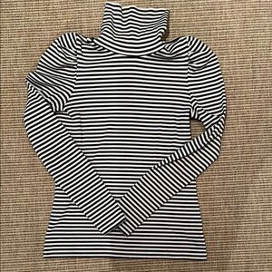 Striped Turtleneck Long Sleeve Top